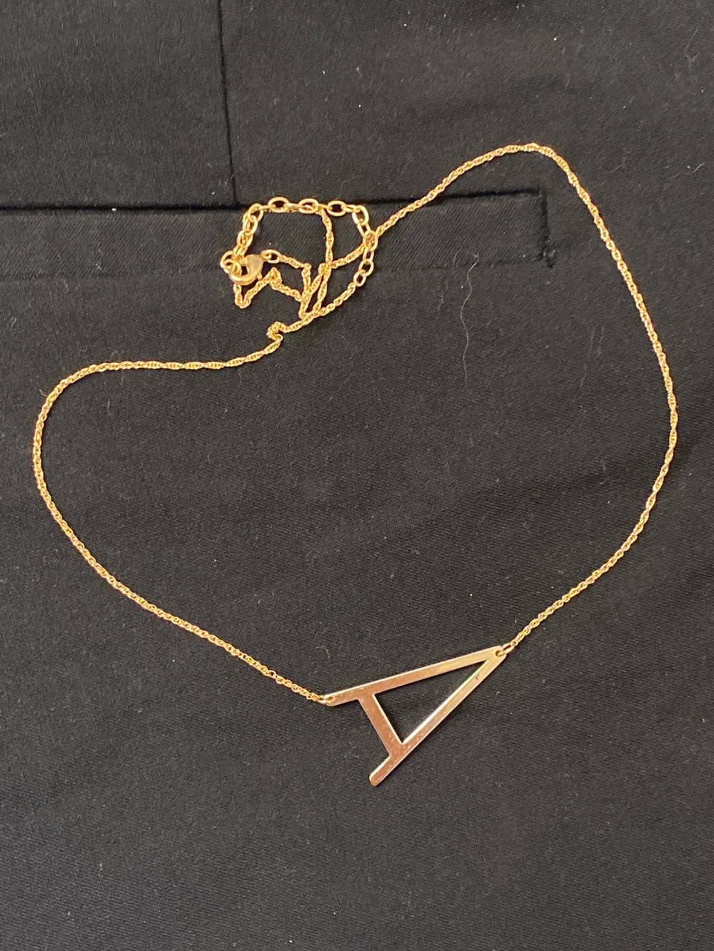 Gold Letter A Pendant Necklace - Women's Jewelry